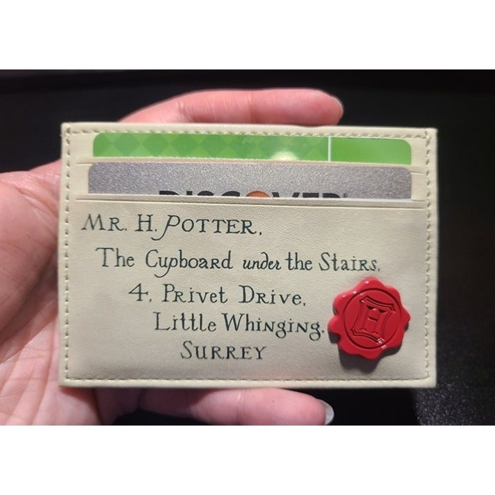 Harry Potter Card Holder Wallet Hogwarts Acceptance Letter w/ Seal Unisex NEW